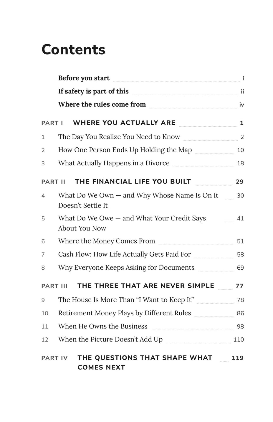 Full table of contents