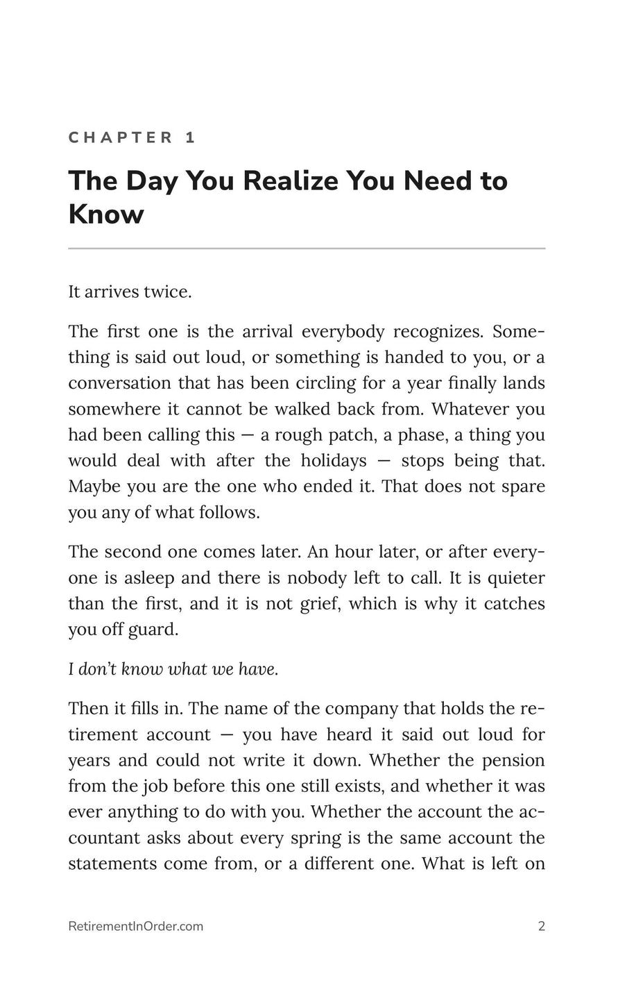 Chapter 1 — the day you realize you need to know