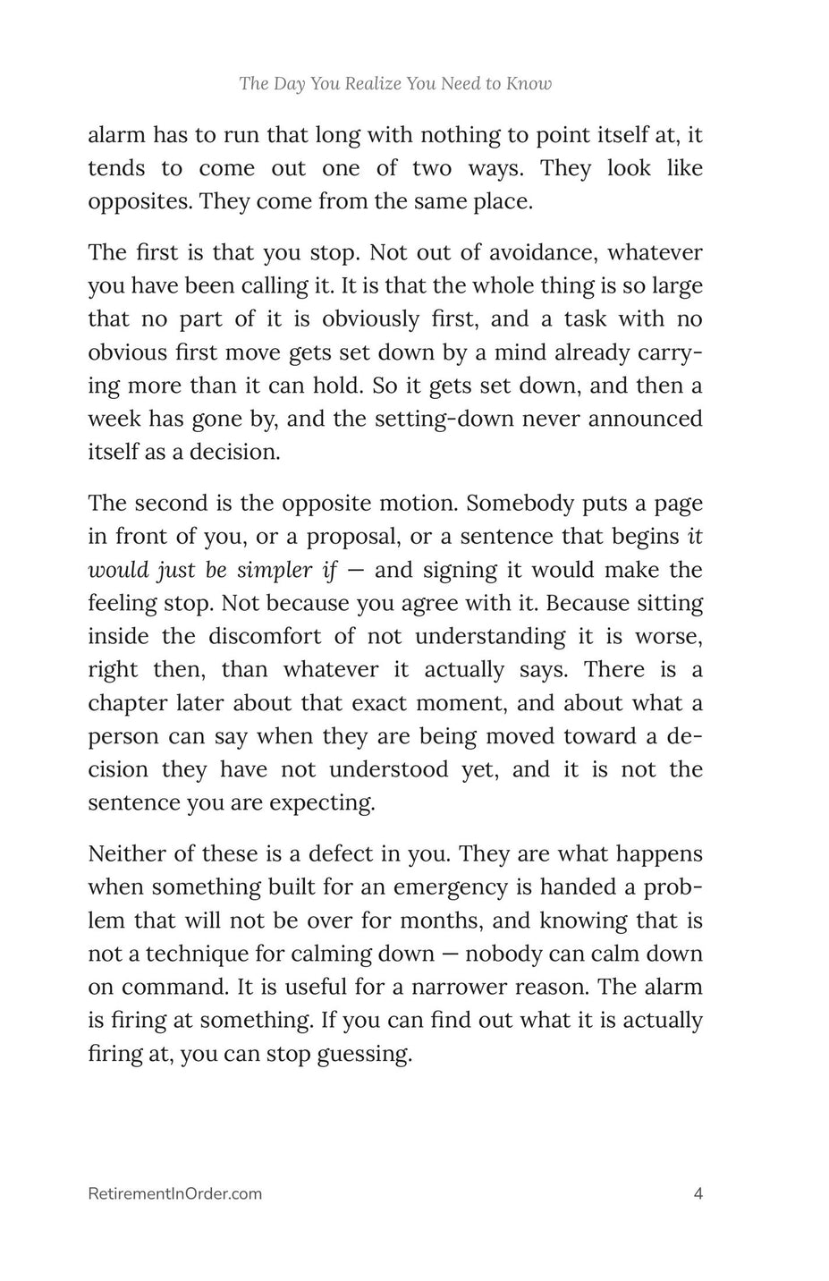 Chapter 1 — two responses that look like opposites