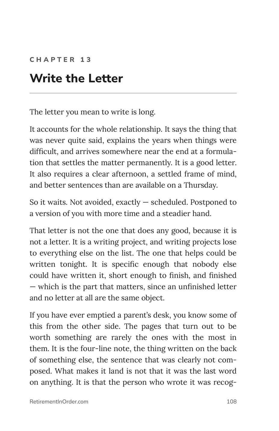 Chapter 13 — Write the Letter