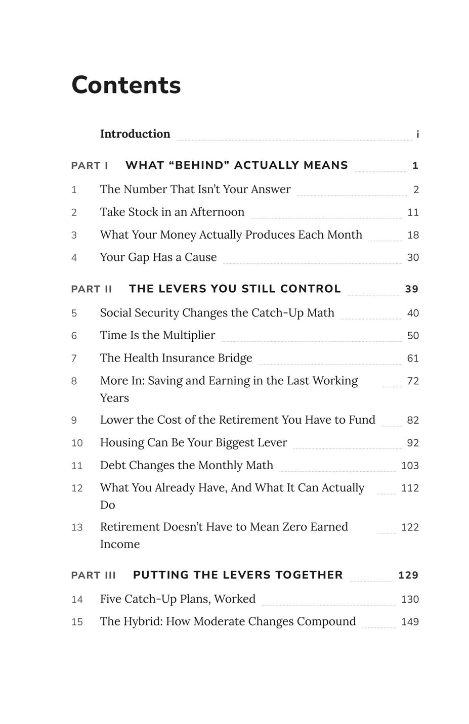 Retirement Catch-Up: When you're behind — Full table of contents
