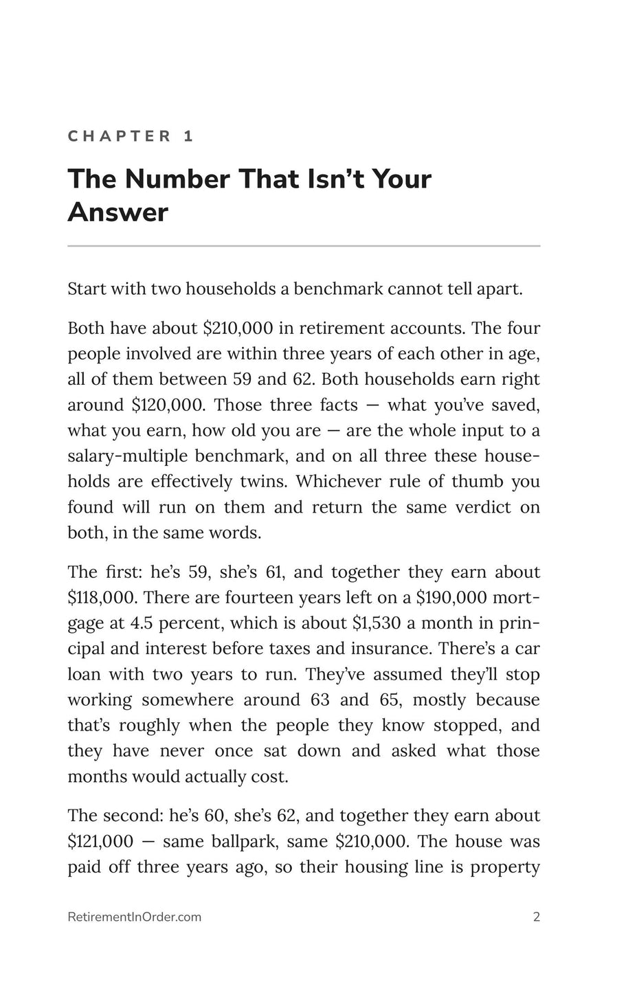 Chapter 1 — the number that isn't your answer